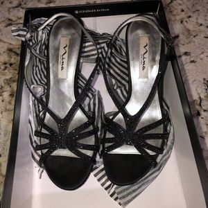 Nina New York Black rhinestone heels